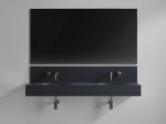 Plan vasque lavabo sur mesure : L 120 à 201 x P 40 à 51 cm, finition lisse mate, 10 couleurs au choix, Anti bactérien, résine Akrytan® teinté dans la masse, Livraison Offerte.